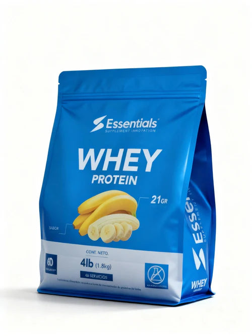 Essentials Whey Protein 4 Lbs 60 Servicios Banana