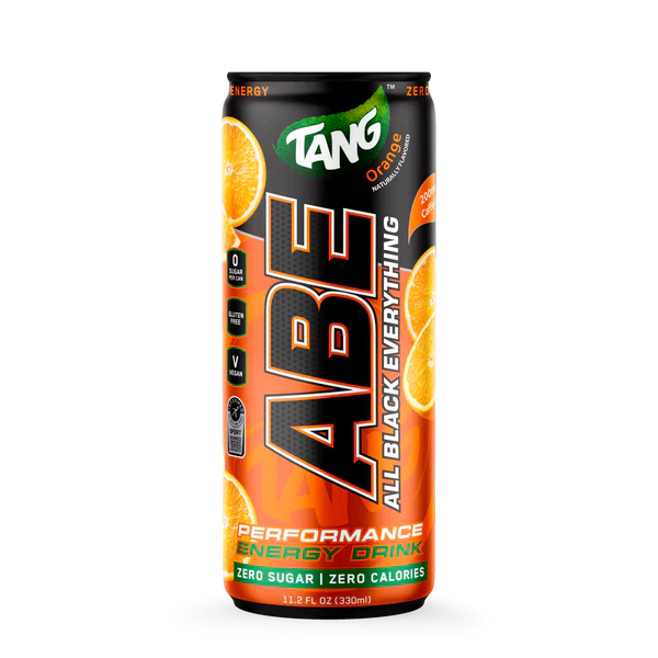 AN ABE Energy Drink + Performance 11.2 Oz 12 Pack tang orange