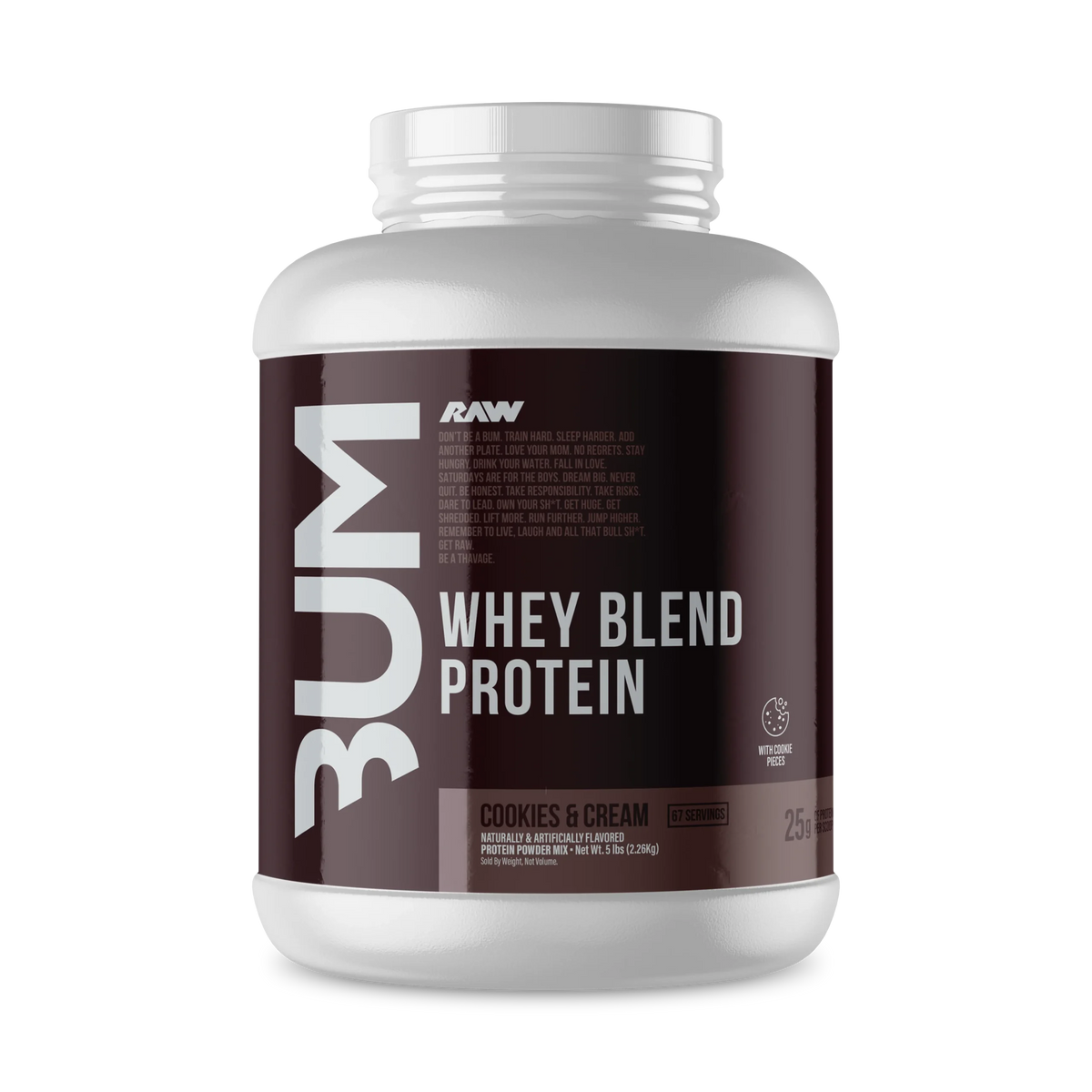 Raw Nutrition Proteina Bum Whey 5 Lbs 69 Servicios Cookies and cream