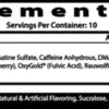 INSANE PSYCHOTIC GOLD 30 STICKS SERV VARIEDAD SABORES BOLSA Informacion nutricional