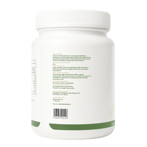CaroFit Colageno Articulaciones + Glucosamina, MSM y Broswellia 500gr portada 2