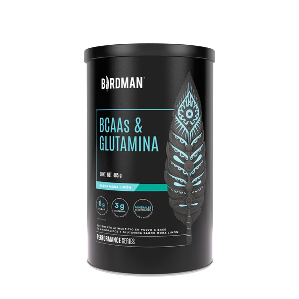Birdman Bcaa + Glutamina + Electrolitos 405gr 30 Porciones mora limon