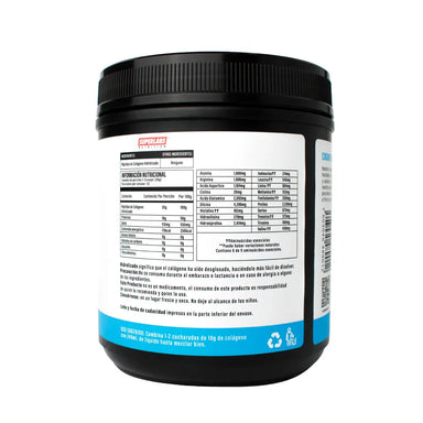 Superlabs Nutrition Colágeno Hidrolizado en Polvo sabor Natural 454g informacion nutricional