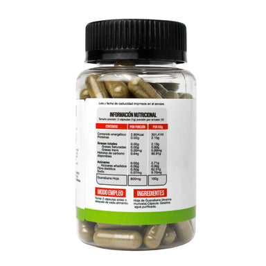 Superlabs Nutrition Guanabana Graviola 500 mg 100 Capsulas Informacion nutricional