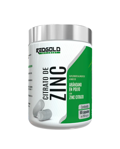 Red Gold Citrato de Zinc 750mg 60 Capsulas