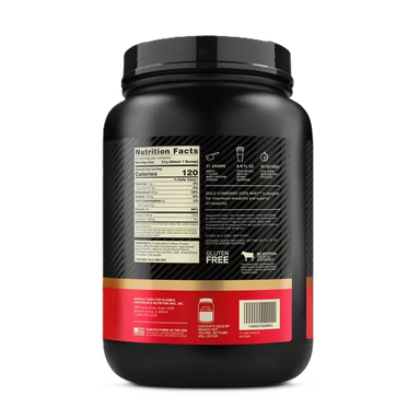Optimum Nutrition Proteina Gold Standard 100% Whey 1.5 Lbs informacion nutricional 2