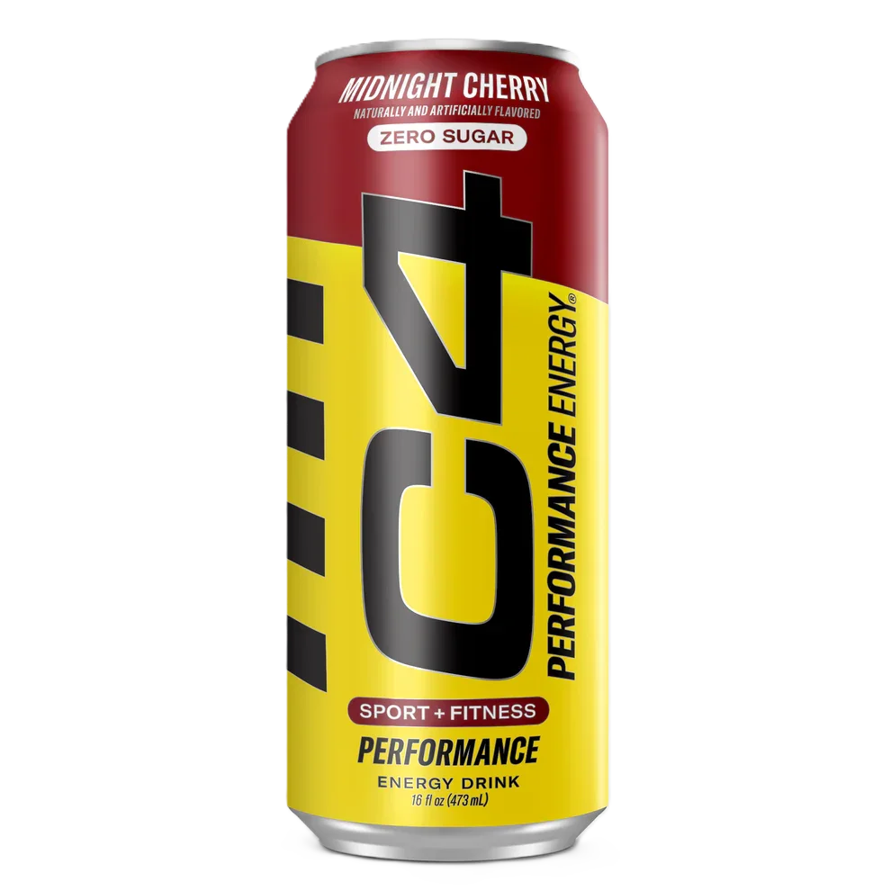 Cellucor c4 energy drink zero azucar 16 oz (12 latas) midnight cherry