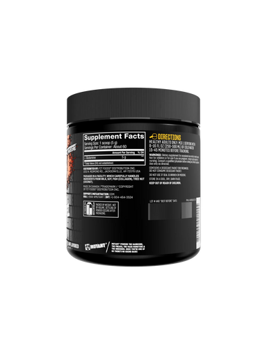 Mutant Glutamina 300 gr 60 servicios informacion nutricional