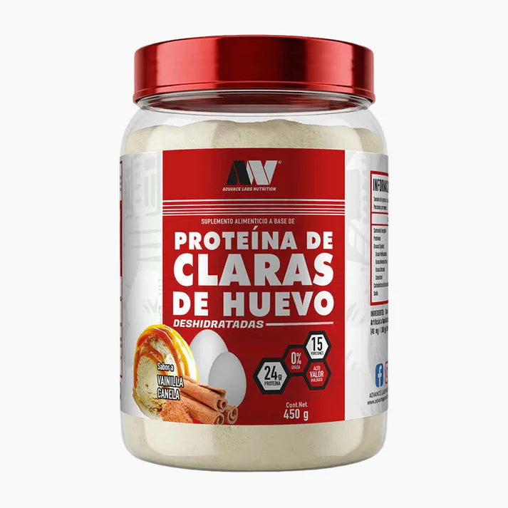 Advance Nutrition Proteina de Claras de Huevo Deshidratadas 900gr 30 Servicios Vanilla Canela Portada