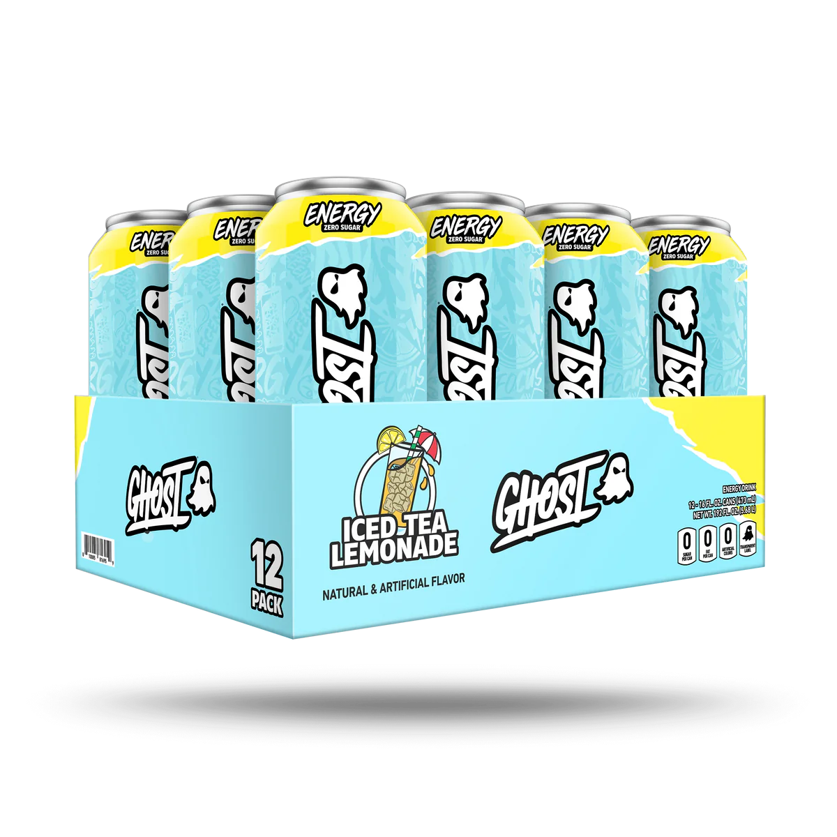 Ghost Energy Drink 16Oz 12 Pack Iced tea lemonade