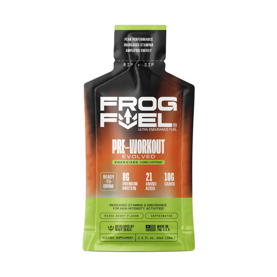 Frog Fuel Ultra Energized Pre-Workout Caffeine 24 shots Mixed Berry