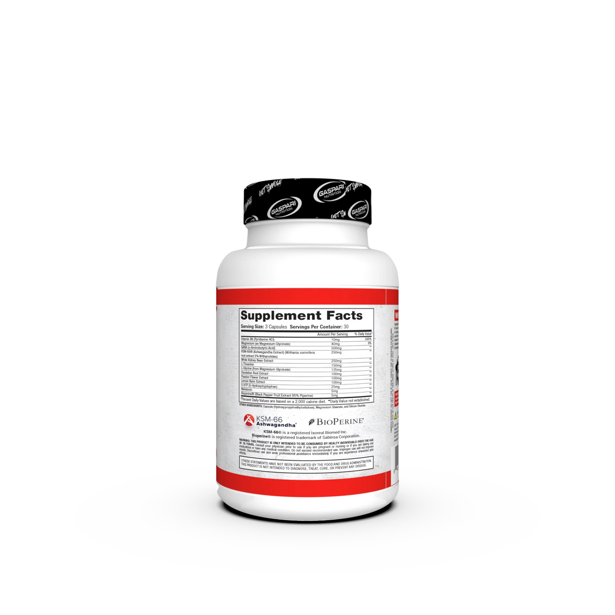 Gaspari Nutrition Cytolean Night Time PM 90 Cápsulas Informacion nutricional