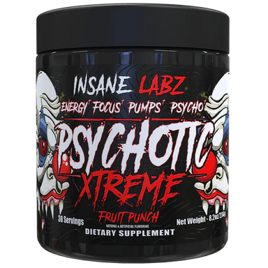 Insane Labz Psychotic Xtreme Pre Entreno 30 Servicios Fruit Punch