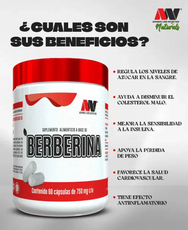Advance Nutrition Berberina 60 Tabs Portada 2