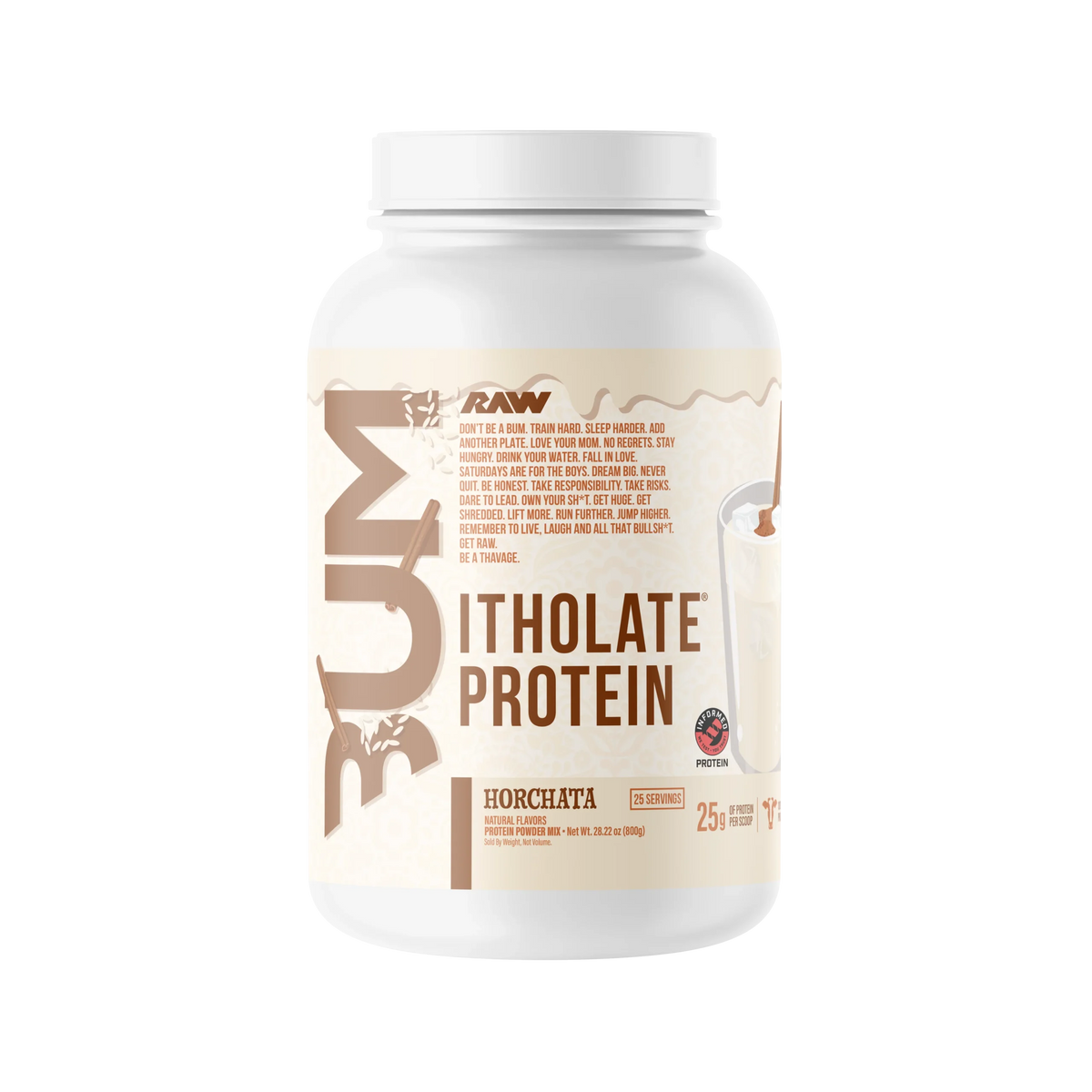 Raw Nutrition Proteina Bum Itholate Protein 1.9 Lbs 25 Servicios horchata