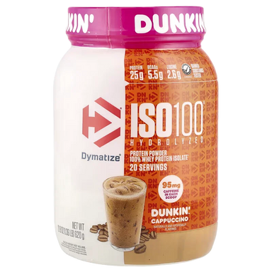 Dymatize Proteina Iso 100 1.4 Lbs Dunkin Cappuccino Portada