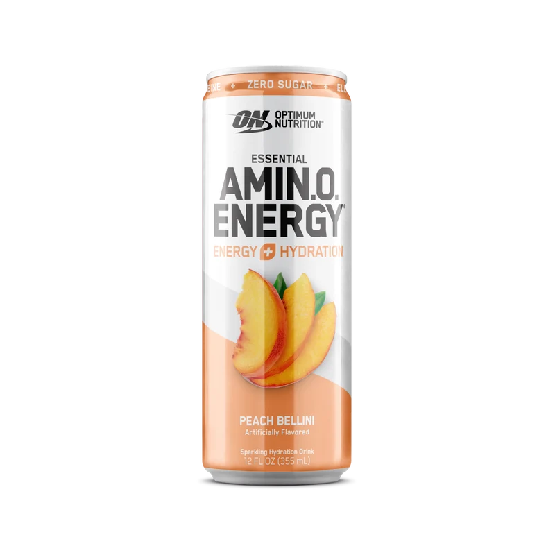 On Amino Energy 355ml 12 Pack Electrolytes Peach bellini
