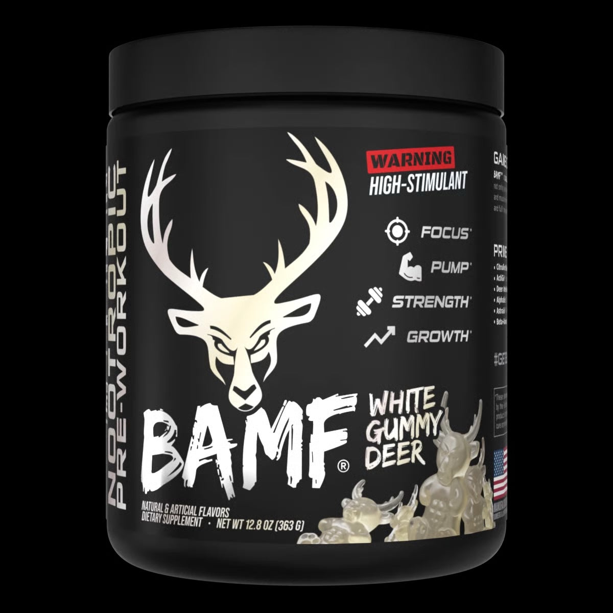 Bucked Up Bamf Pre Entreno 30 Servicios White Gummy deer Portada