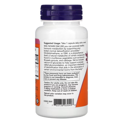 Now Foods DIM 200 90 Veg Cap portada 2
