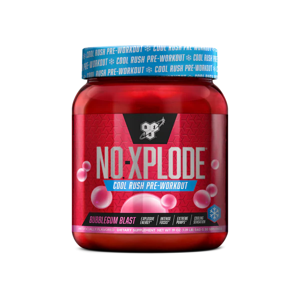 BSN No Xplode Cool Rush Pre Entreno 540g 30 Servicios Bubblegum blast Portada