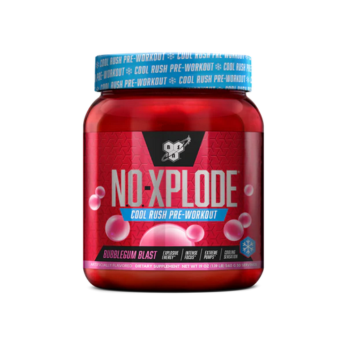 BSN No Xplode Cool Rush Pre Entreno 540g 30 Servicios Bubblegum blast Portada