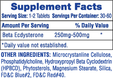 Hi Tech Ecdisten 60 Tabletas Informacion nutricional