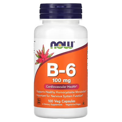 Now Foods B-6 100mg 100 Capsulas