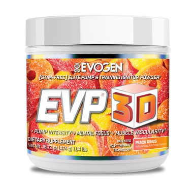 Evogen Evp 3D Stim Free Pre Entreno 40 Servicios peach rings