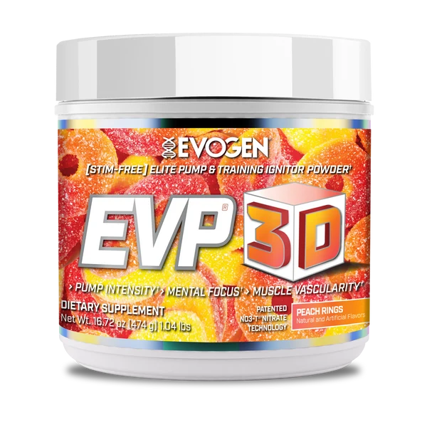 Evogen Evp 3D Stim Free Pre Entreno 40 Servicios peach rings