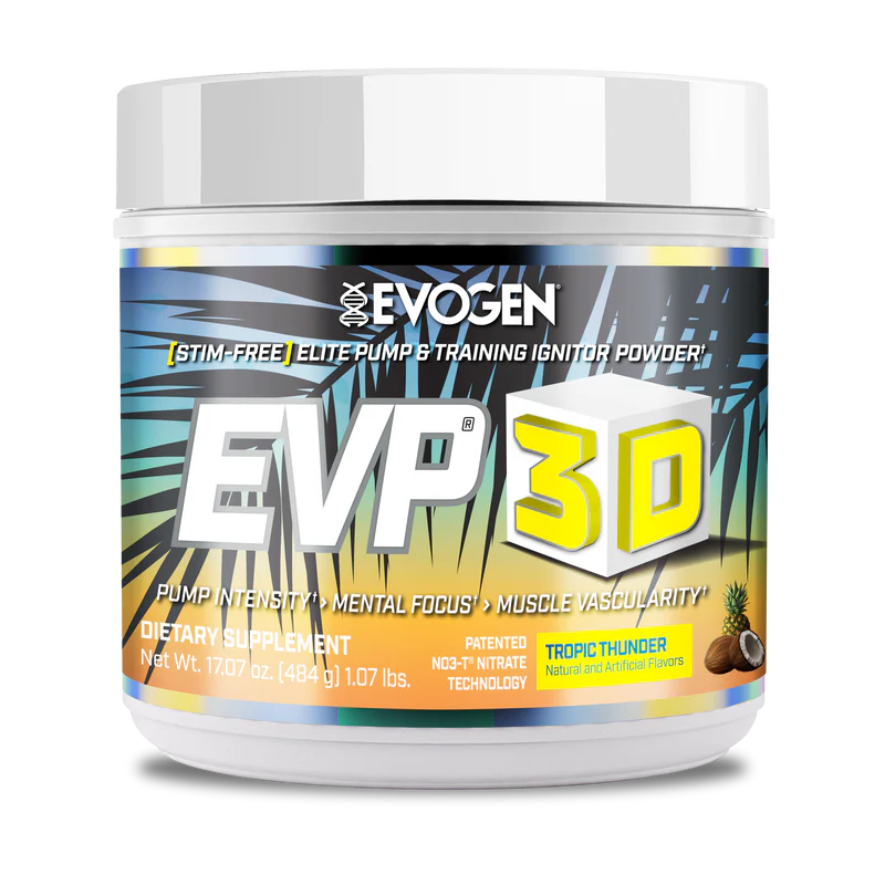 Evogen Evp 3D Stim Free Pre Entreno 40 Servicios tropic thunder
