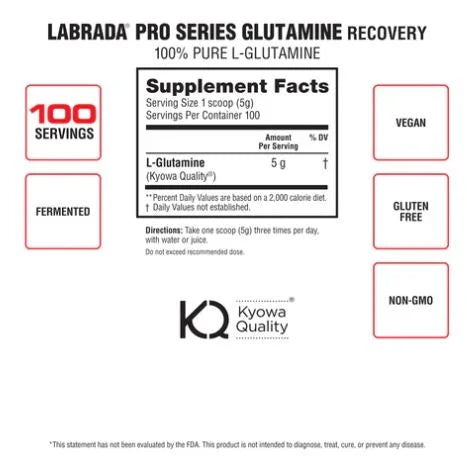 Labrada Nutrition Glutamina 500Gr 100 Servicios Informacion nutricional