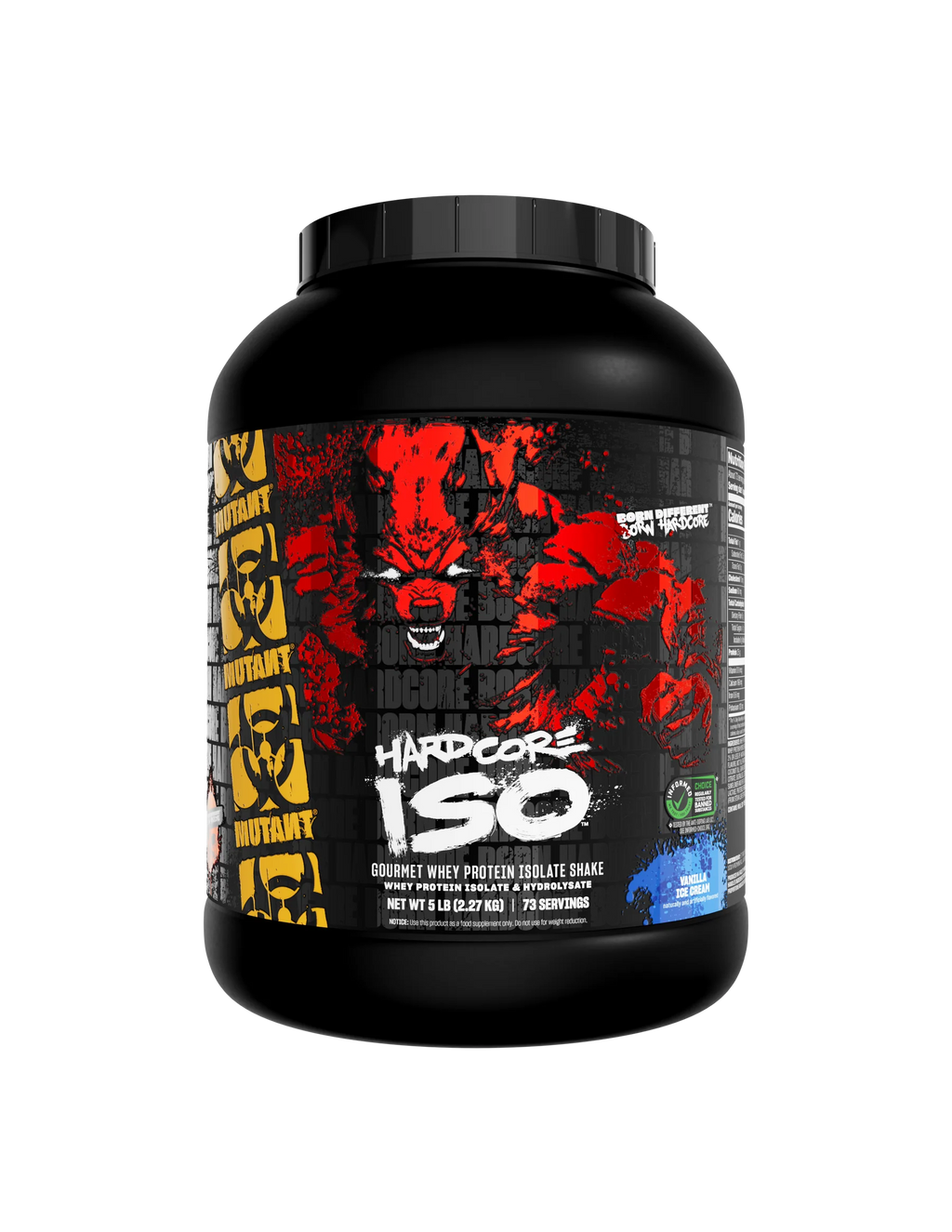 Mutant Proteina Iso Hardcore 5 libras 71 servicios Vainilla