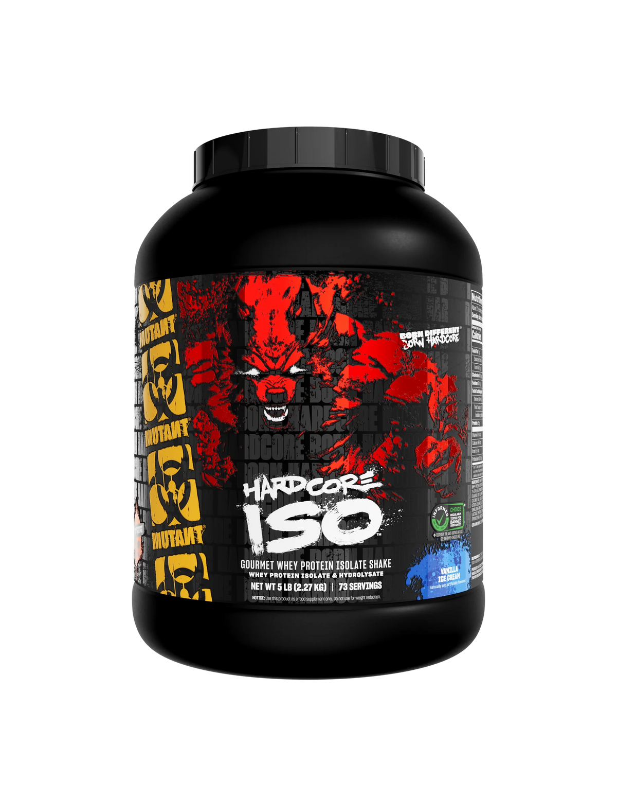 Mutant Proteina Iso Hardcore 5 libras 71 servicios Vainilla