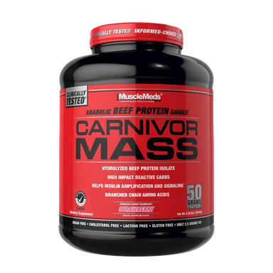 Musclemeds Proteina Carnivor Mass 5.9 libras fresa