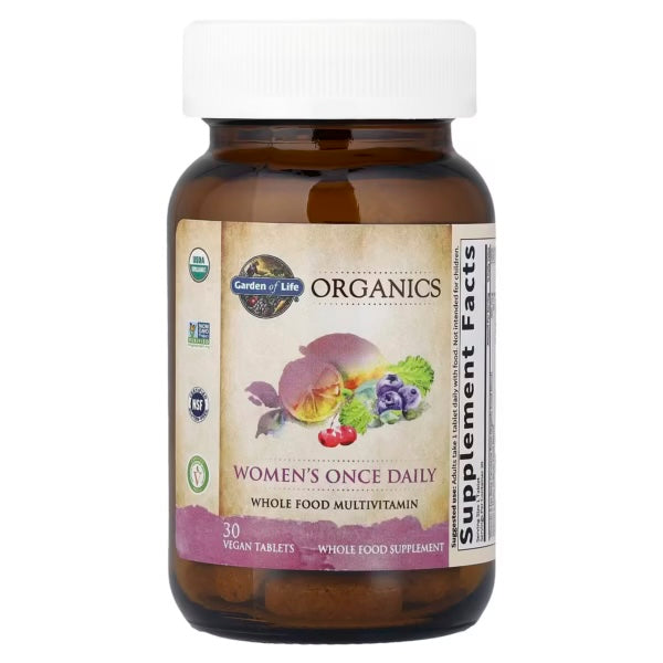 Garden of Life Organics multivitaminico para mujer 30 Tabs Portada 2