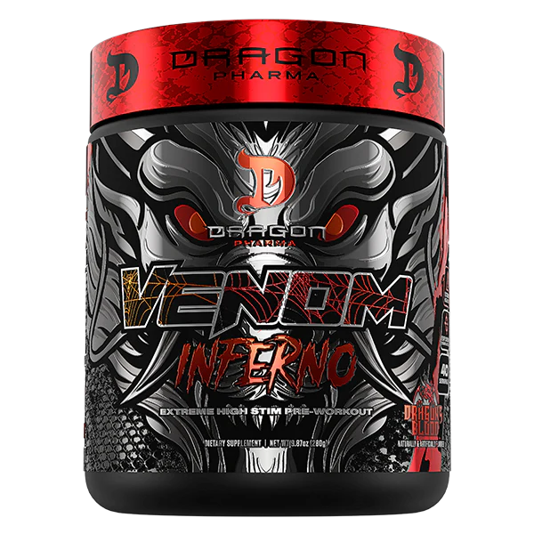 Dragon Pharma Venom Inferno Pre Entreno 40 Servicios dragon´s blood