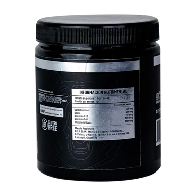BlackBear BCAA'S 400 Gr 40 Serv Mora Informacion nutricional