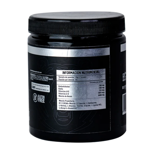 BlackBear BCAA'S 400 Gr 40 Serv Mora Informacion nutricional