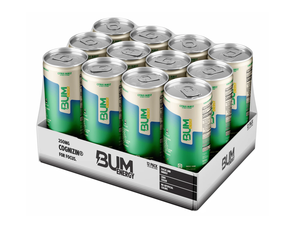 Raw Nutrition Bum Energy Drink 12 Pack Citrus Burst