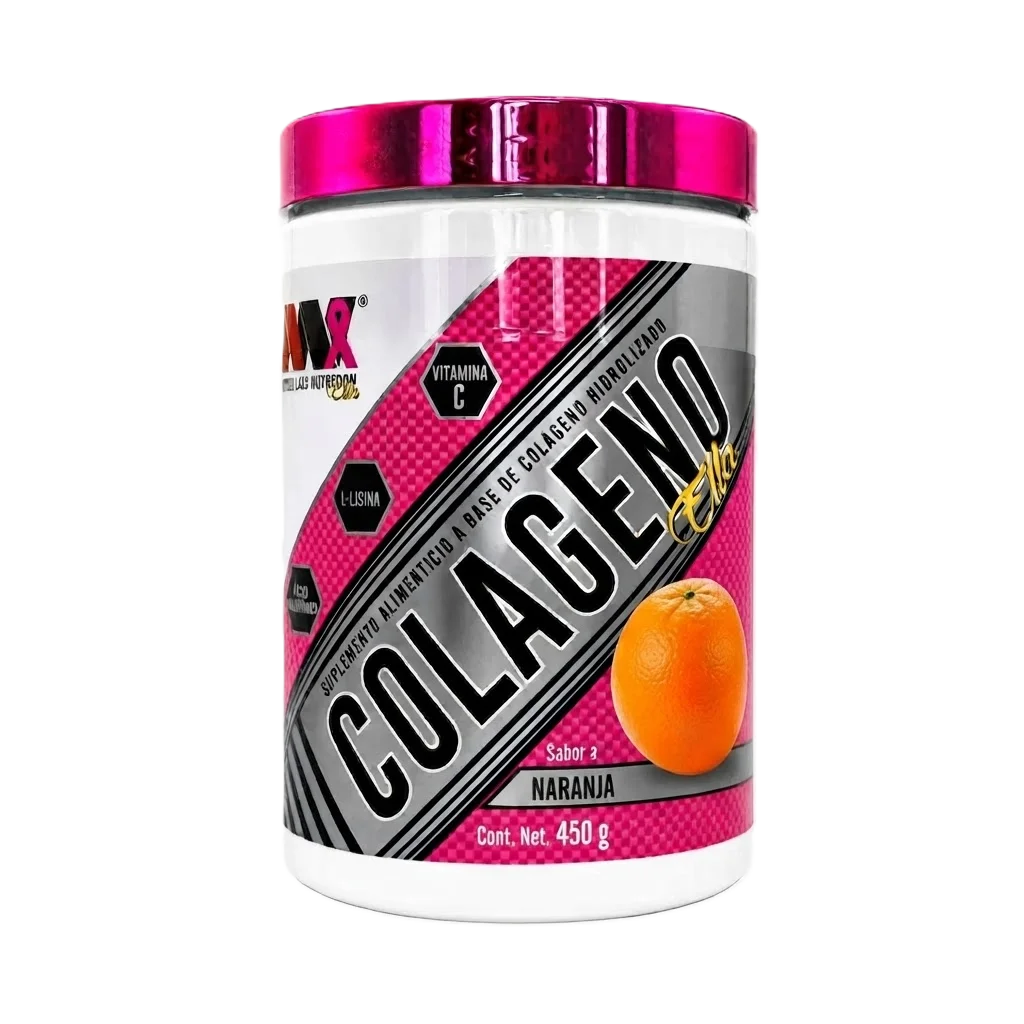 Advance Nutrition Colageno Hidrolizado Ella Con Vitamina C Y Acido Hialurónico 450g Naranja