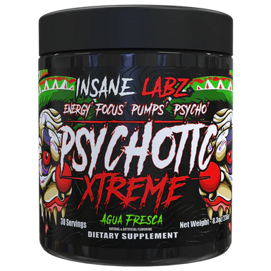 Insane Labz Psychotic Xtreme Pre Entreno 30 Servicios Agua Fresca