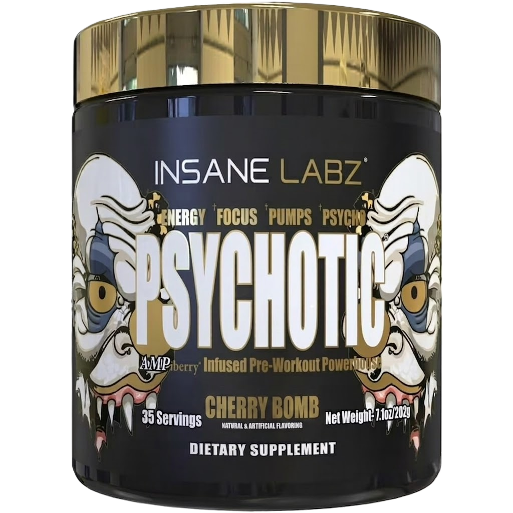 Insane Labz Psychotic Gold Pre Enterno 35 servicios cherry bomb