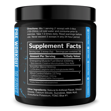 JNX Sports The Curse Pre Entreno 50 Servicios informacion nutricional