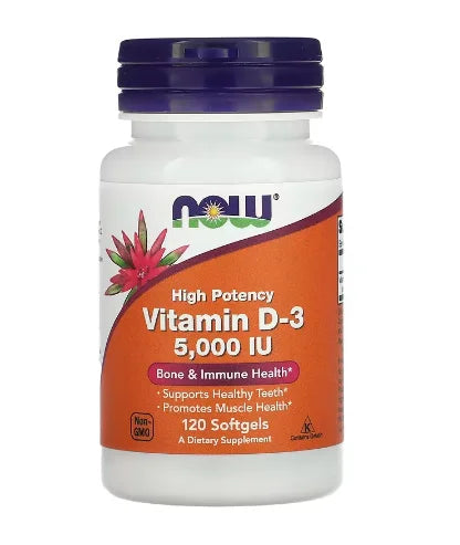 Now Foods Vitamina D3 120 Softgels 5000 UI