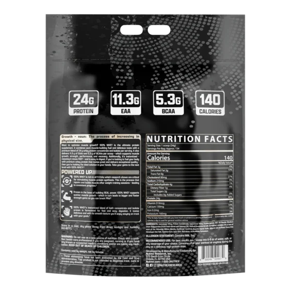 Nutrex Research Proteina 100% Whey 10 Lbs 134 Servicios Informacion nutricional