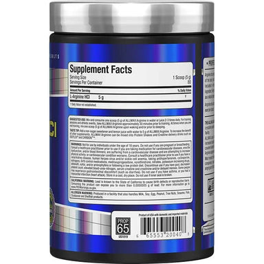 43 Supplements Creatina Monohidratada 1 Kg 200 Servicios Allmax Arginina Hcl 400 Gr 80 Servicios informacion nutricional