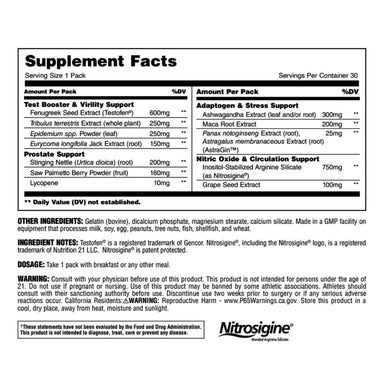 Universal Animal Precursor TNT 30 Packs informacion nutricional