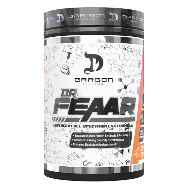 Dragon Pharma Dr FEAAR 30 Servicios. Aminoácidos peach guava