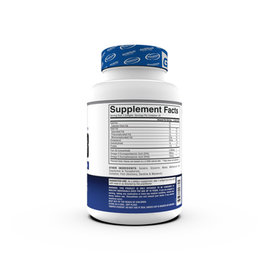 Gaspari Nutrition Omega-3 2400 Mg 60 Capsulas informacion nutricional