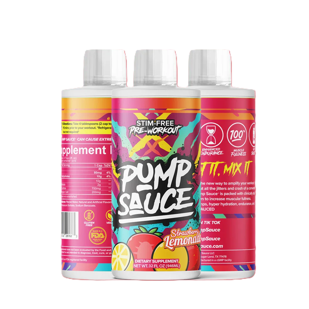 Pump Sauce Stim-Free Pre Entreno 32 servicios pink strawberry lemoande